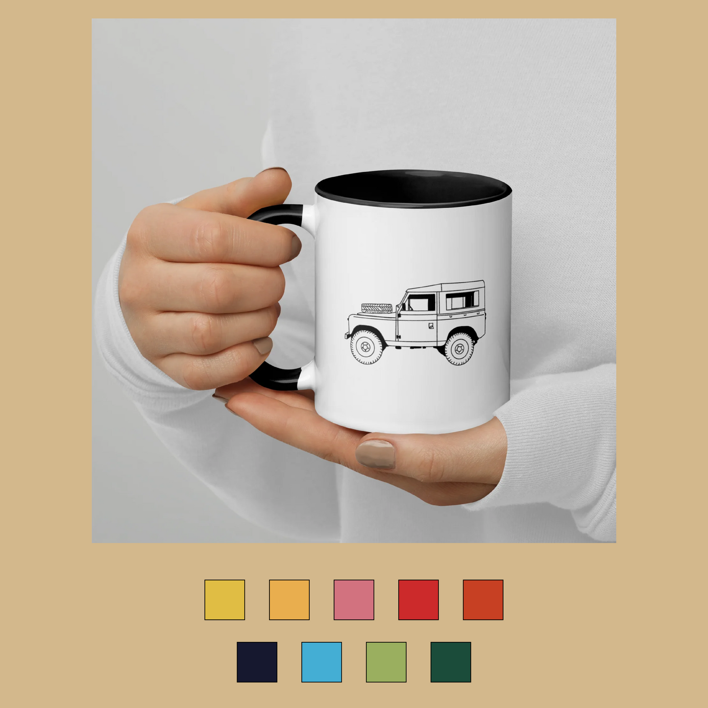 Land Rover Series - Mug with Color Inside