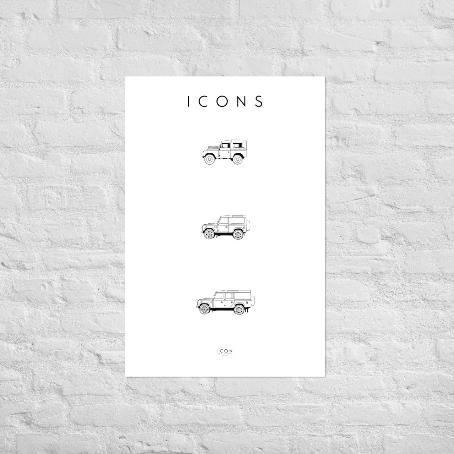 Icons - Defender History Poster