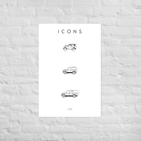 Icons - Defender History Poster