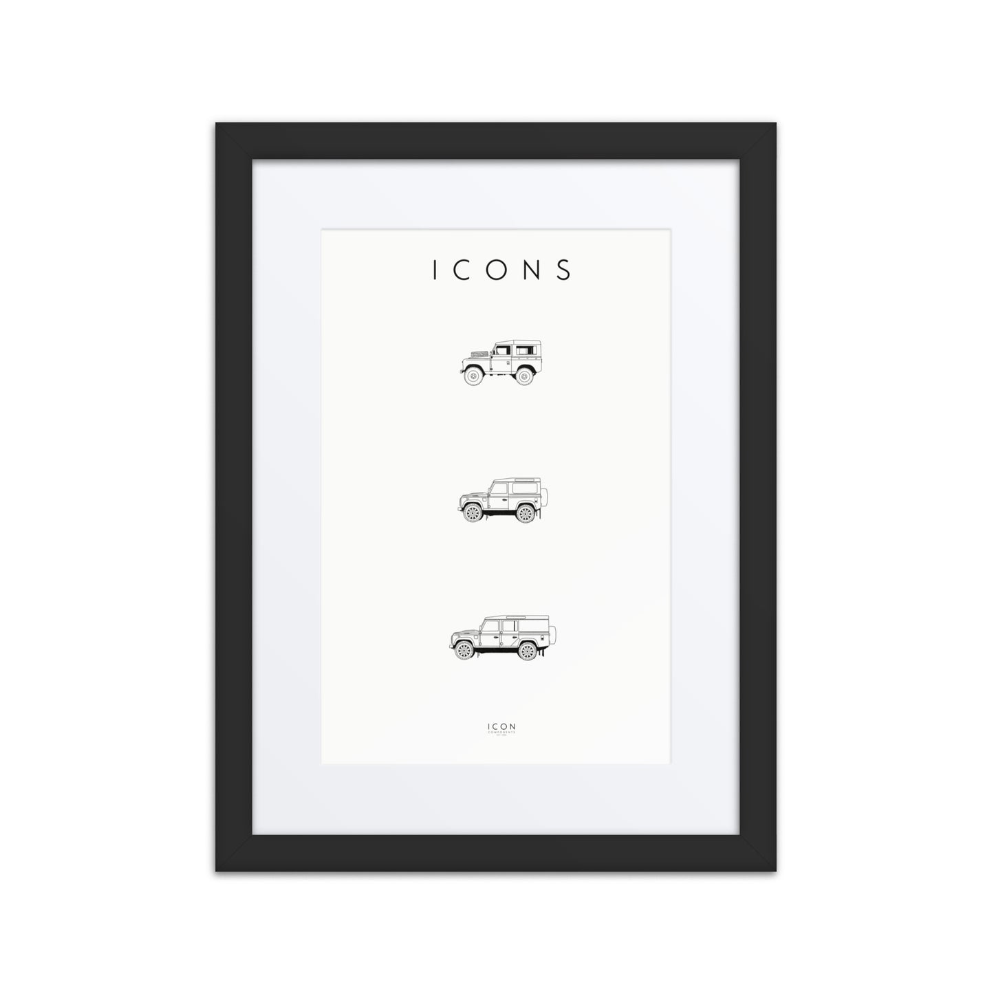 Icons - Defender History Framed poster