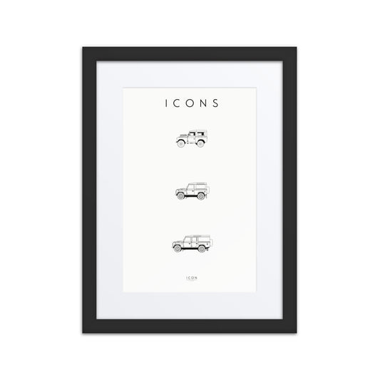 Icons - Defender History Framed poster