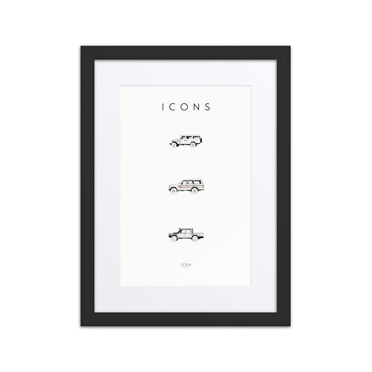 Icons - Land Cruiser 2 History Framed poster