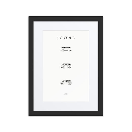 Icons - VW Van History Framed poster