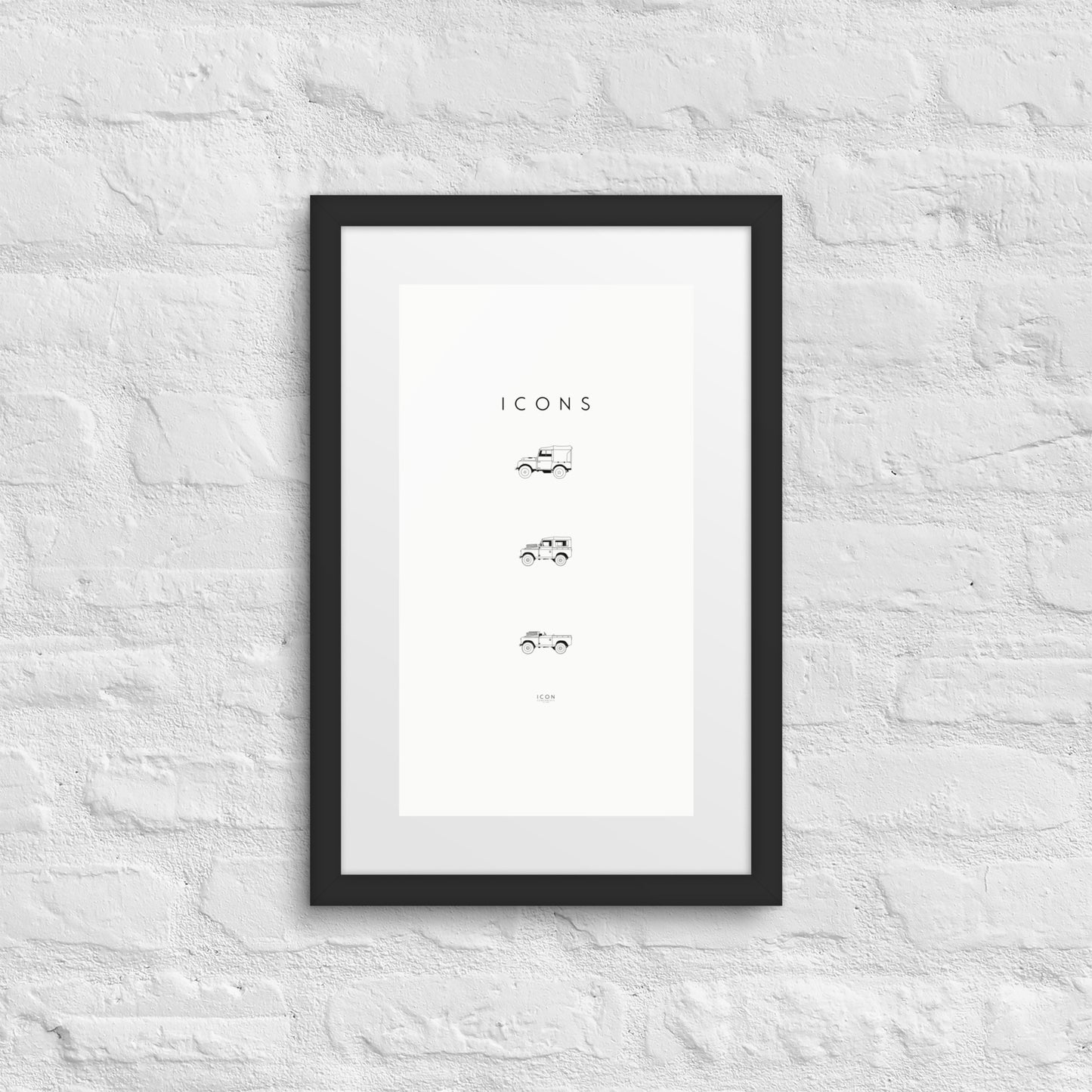 Icons - Land Rover Series History Framed poster