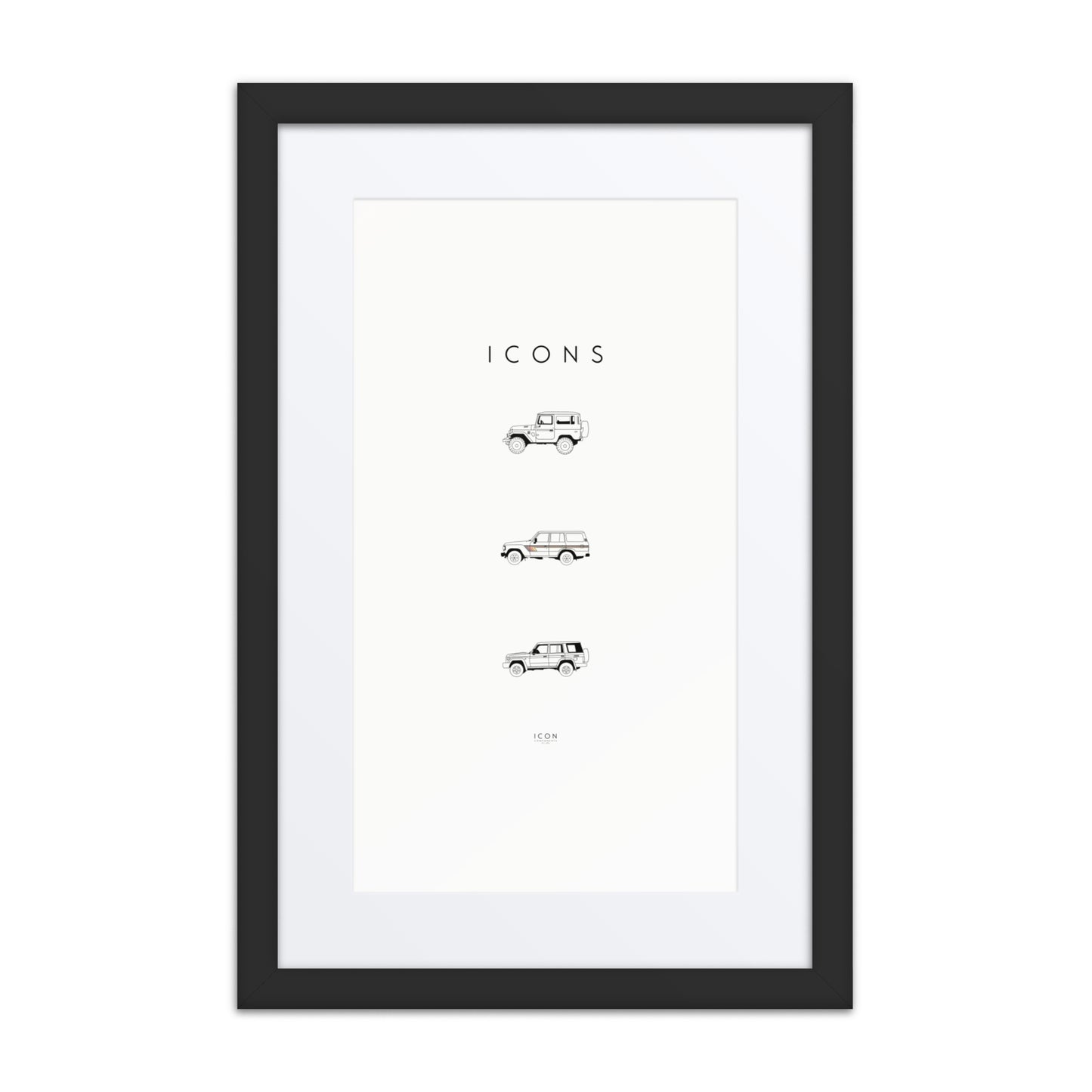 Icons - Land Cruiser 1 History Framed poster