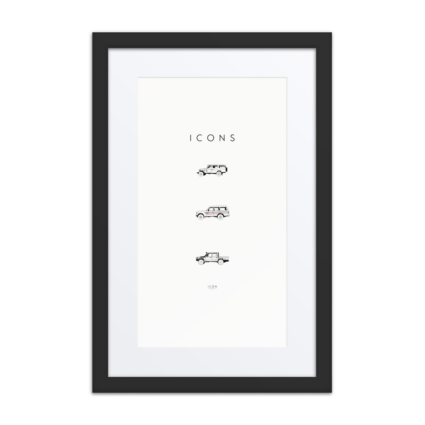 Icons - Land Cruiser 2 History Framed poster