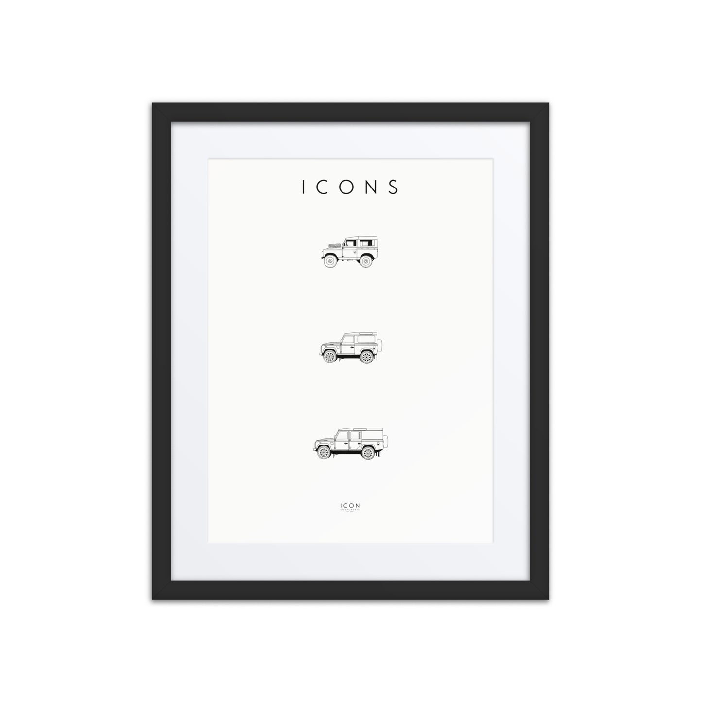 Icons - Defender History Framed poster