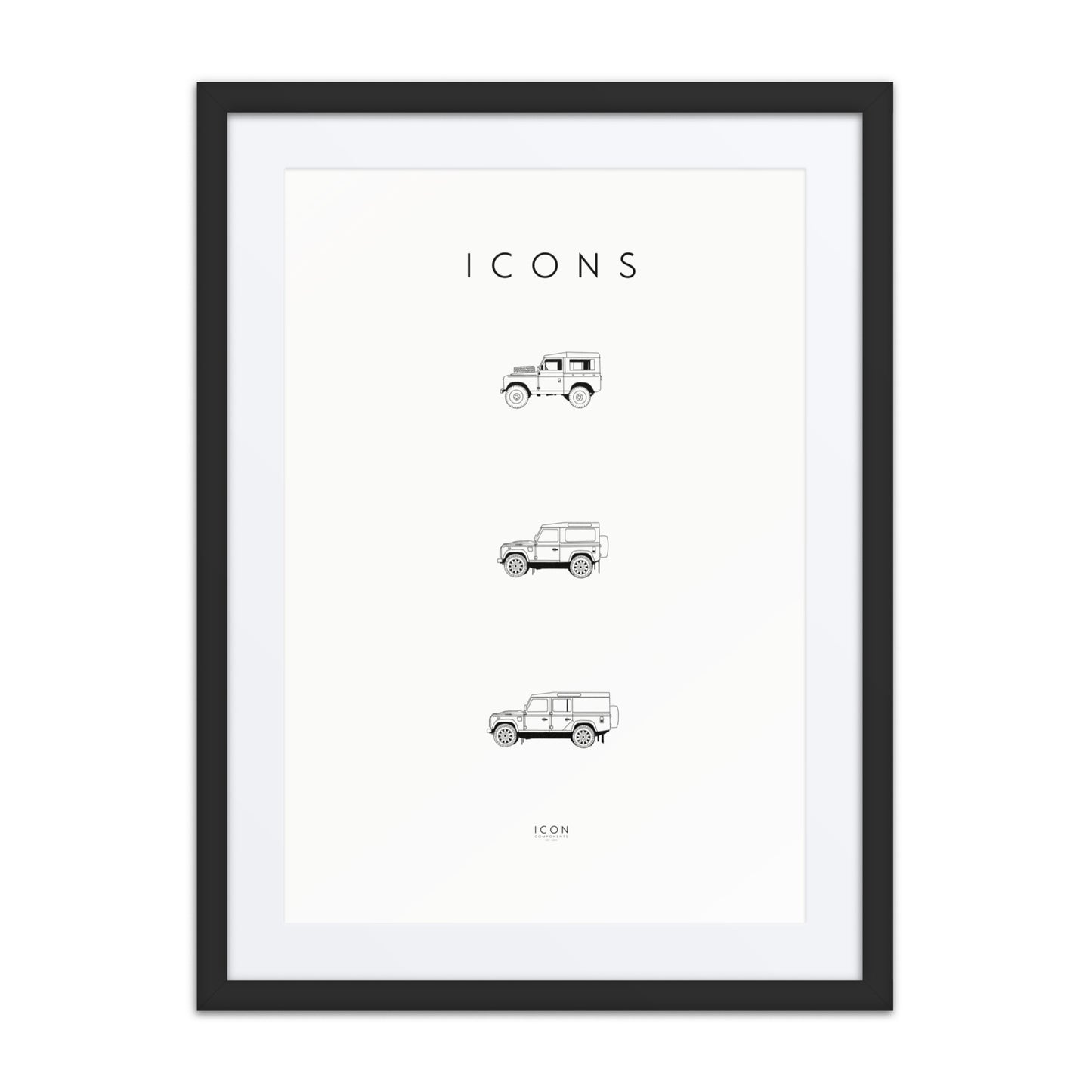 Icons - Defender History Framed poster