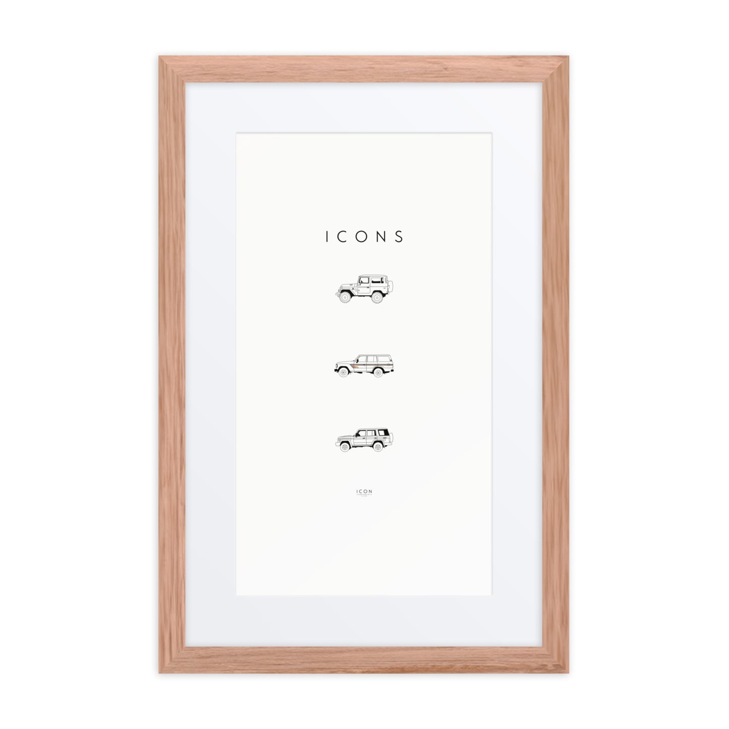 Icons - Land Cruiser 1 History Framed poster