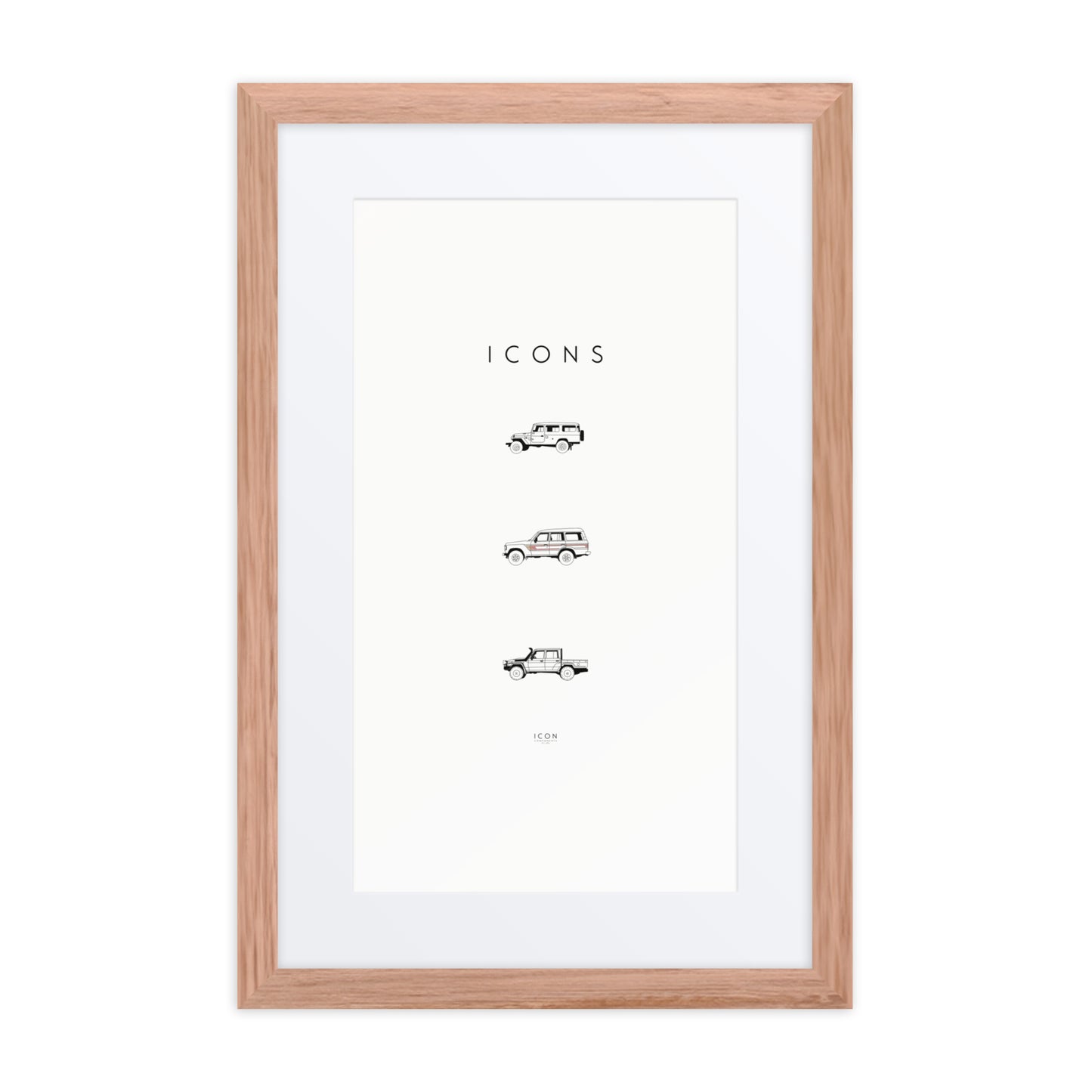 Icons - Land Cruiser 2 History Framed poster