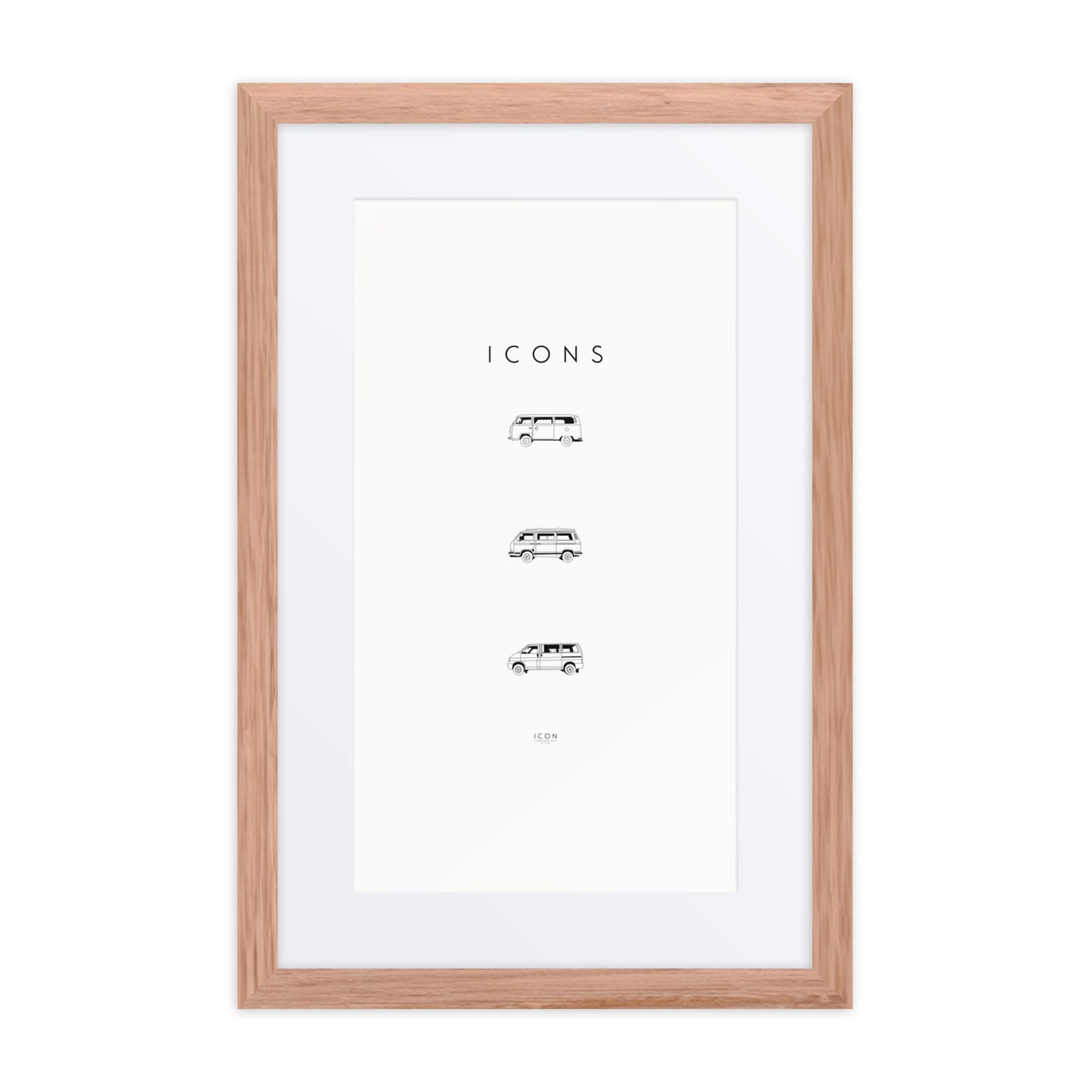 Icons - VW Van History Framed poster