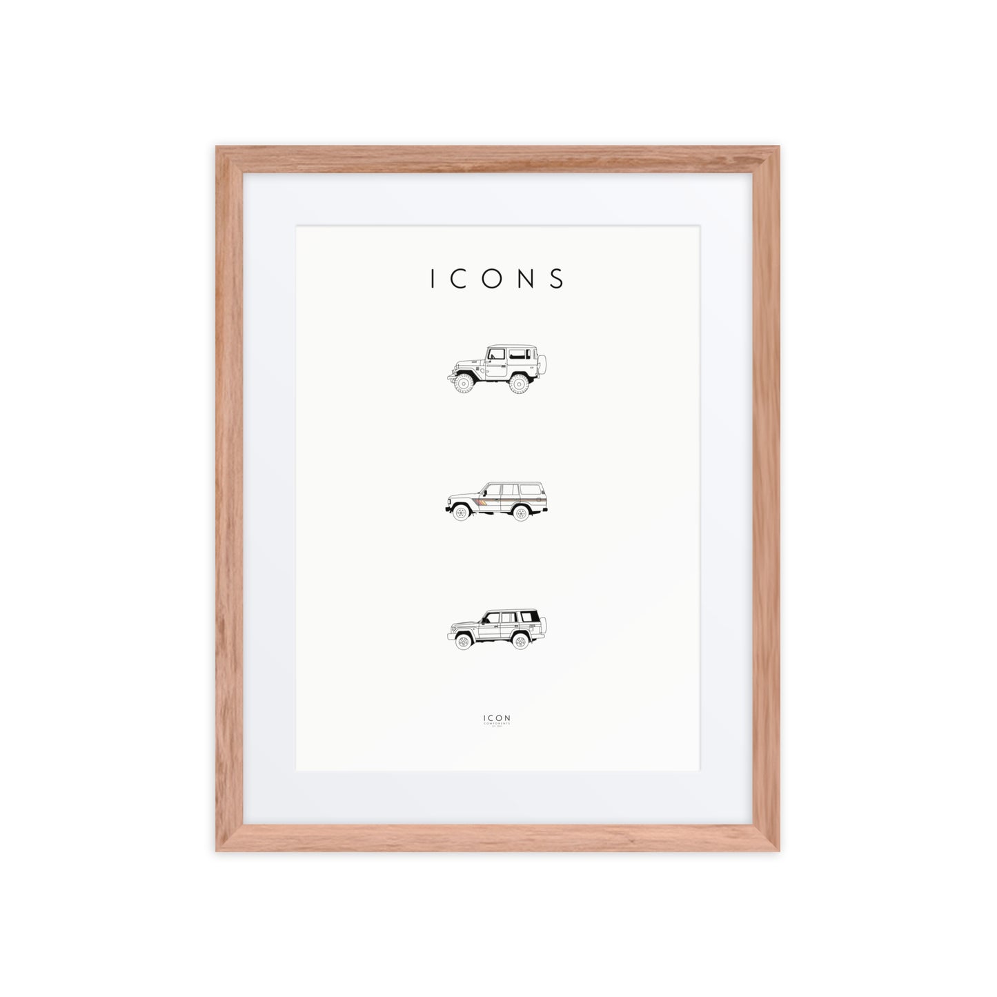 Icons - Land Cruiser 1 History Framed poster