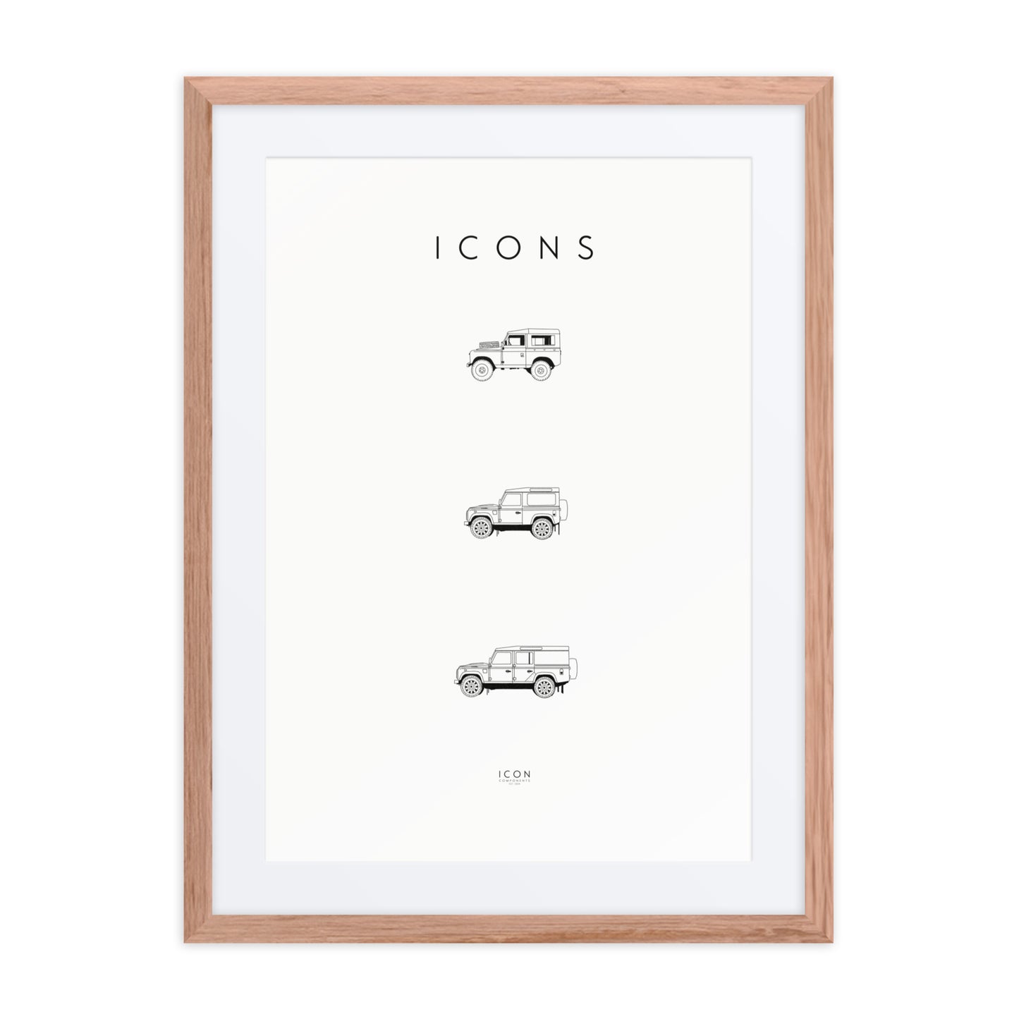 Icons - Defender History Framed poster