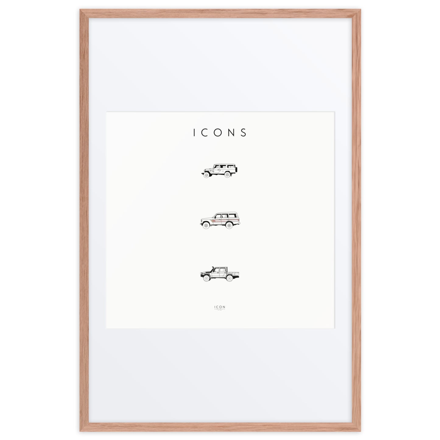 Icons - Land Cruiser 2 History Framed poster