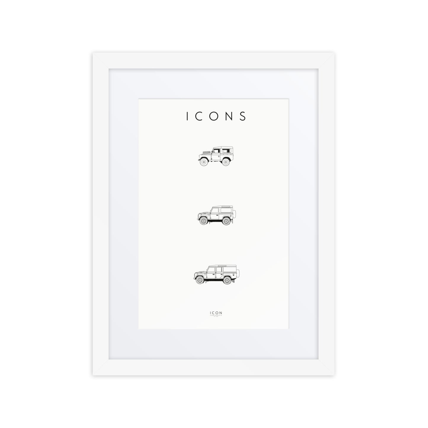 Icons - Defender History Framed poster