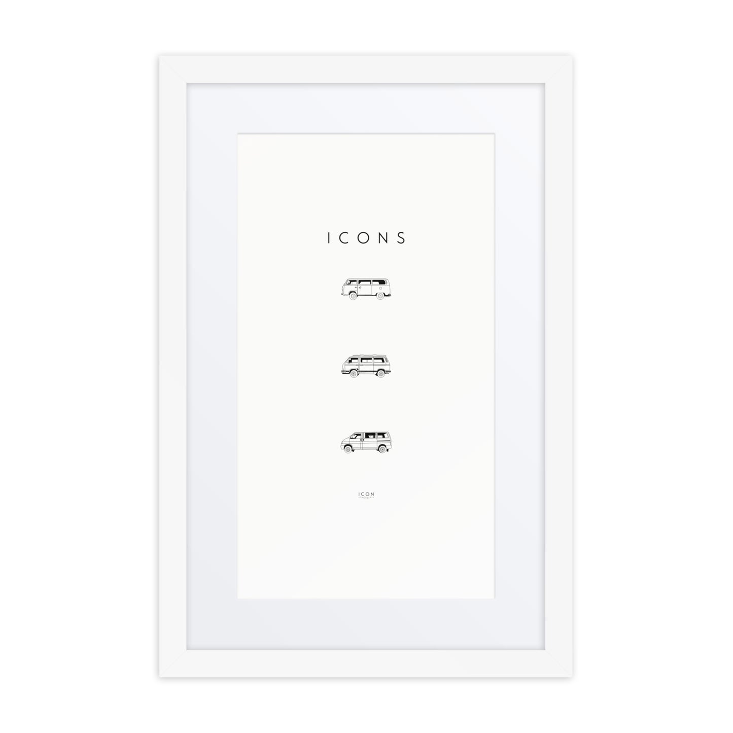 Icons - VW Van History Framed poster