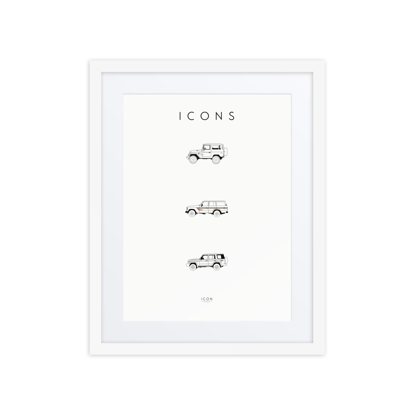 Icons - Land Cruiser 1 History Framed poster