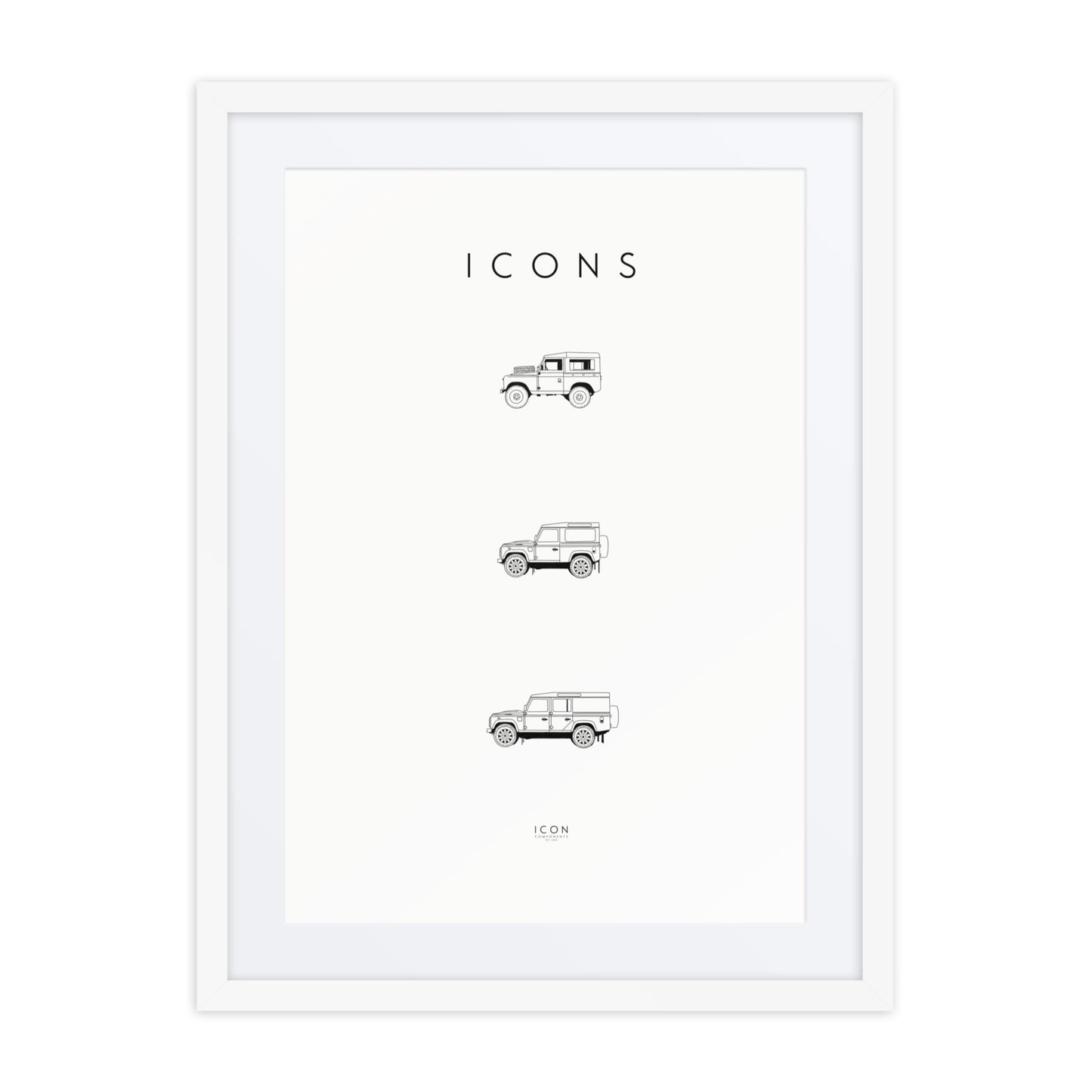 Icons - Defender History Framed poster