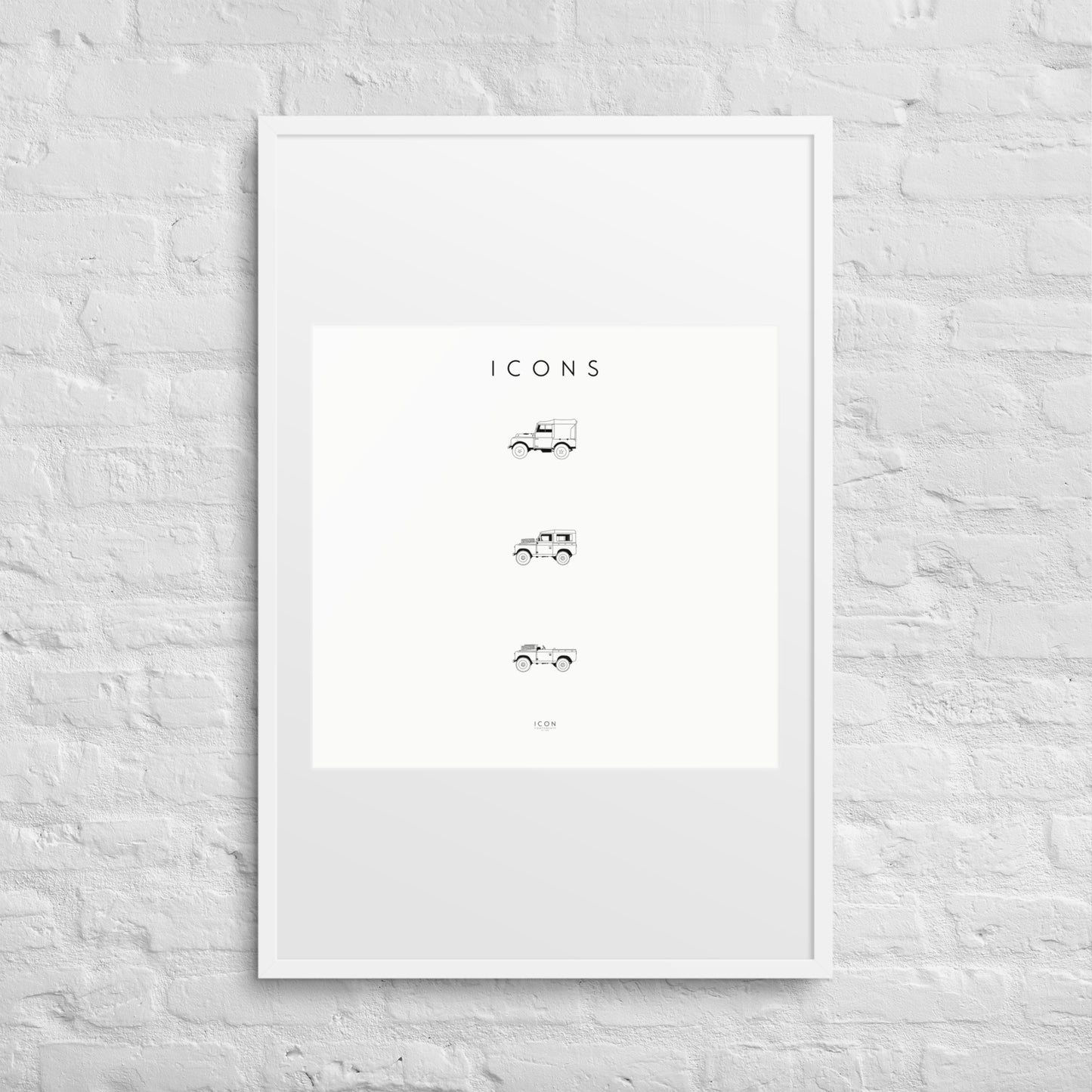 Icons - Land Rover Series History Framed poster