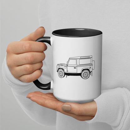 Land Rover Defender 90 - Mug with Color Inside