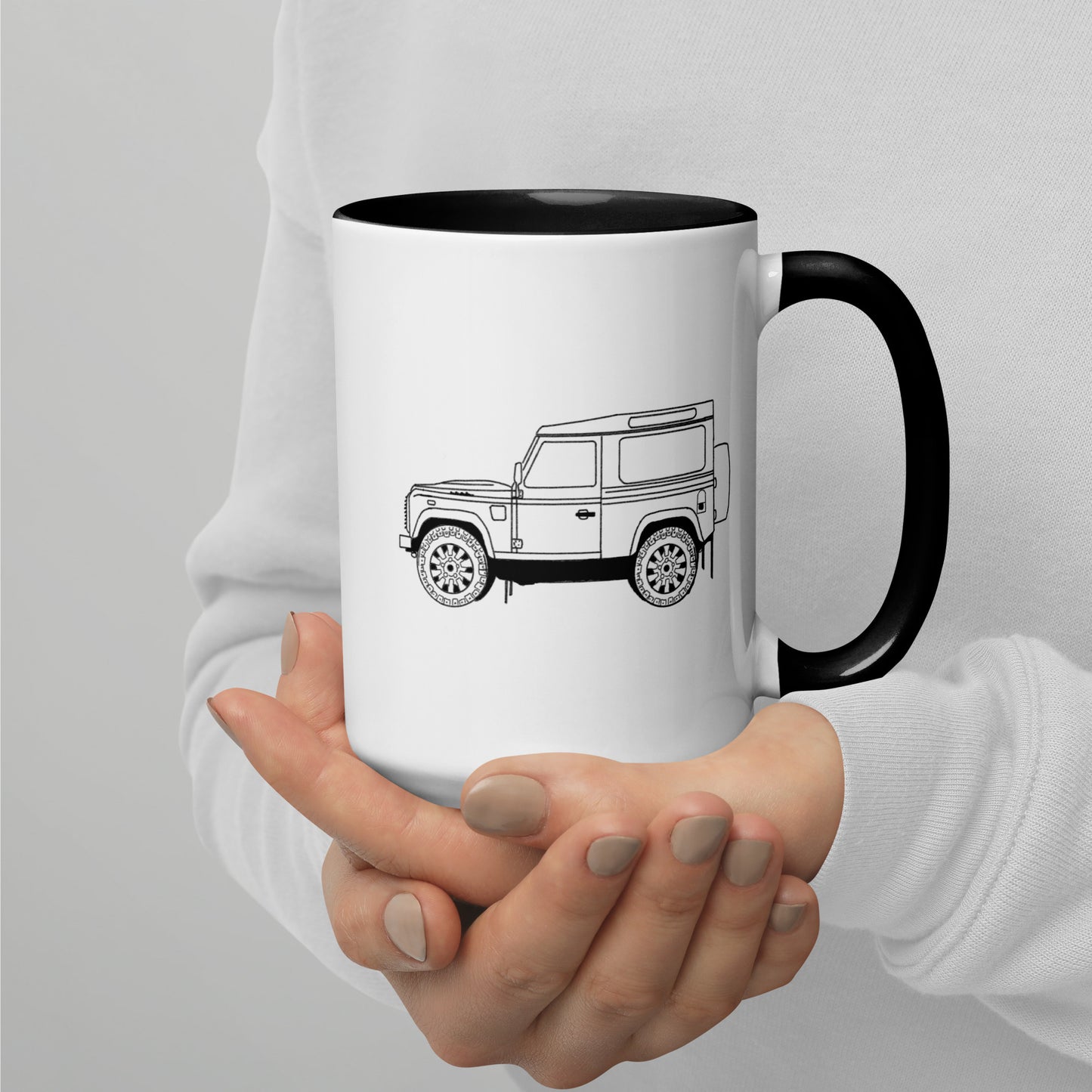 Land Rover Defender 90 - Mug with Color Inside