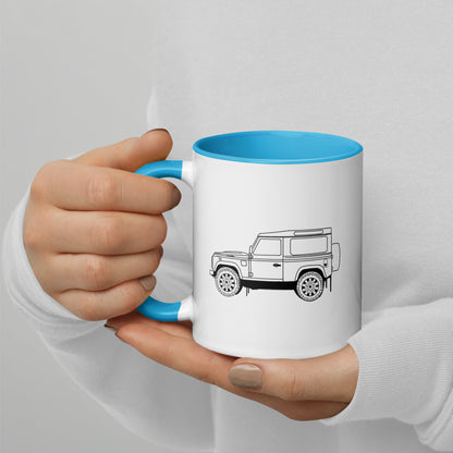 Land Rover Defender 90 - Mug with Color Inside