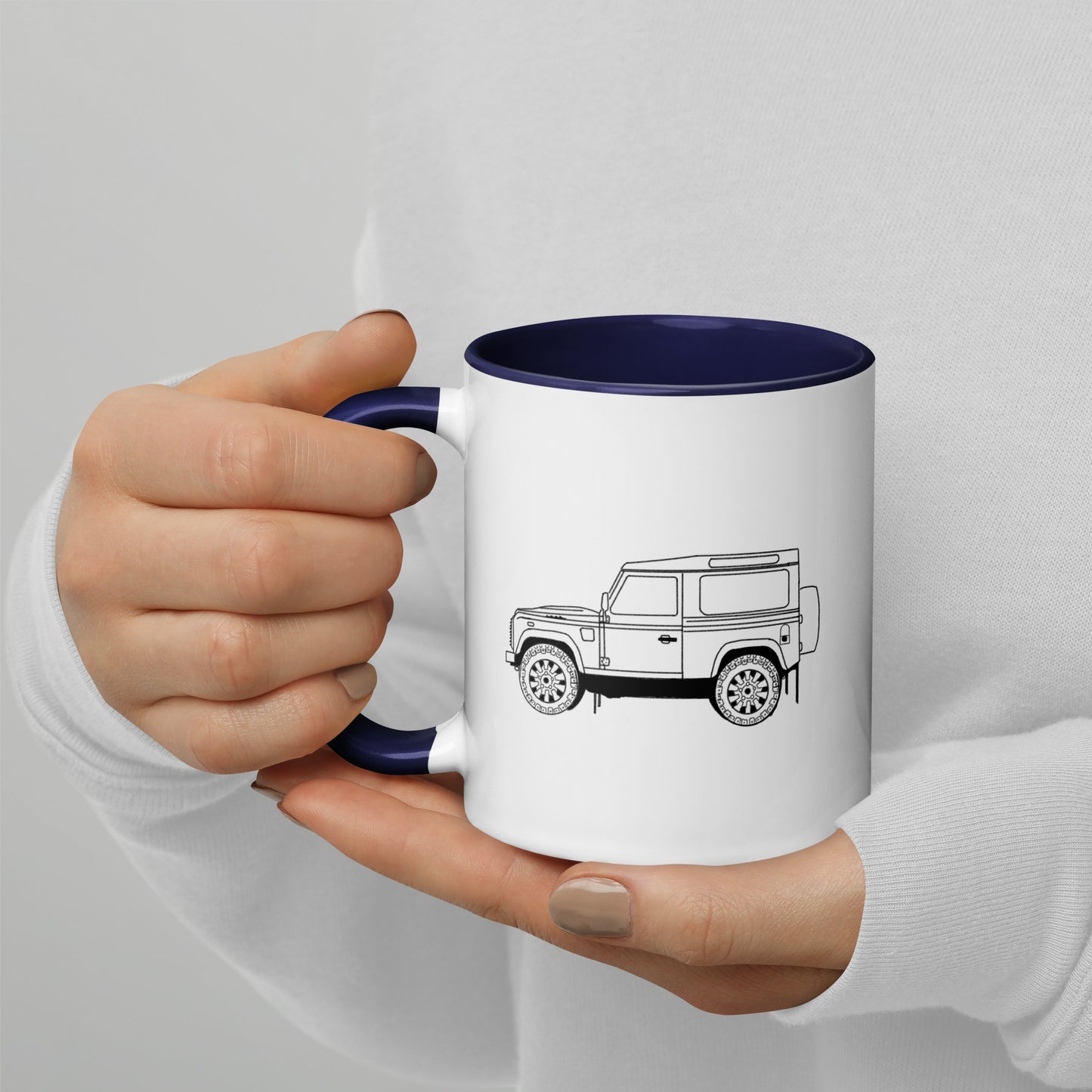 Land Rover Defender 90 - Mug with Color Inside