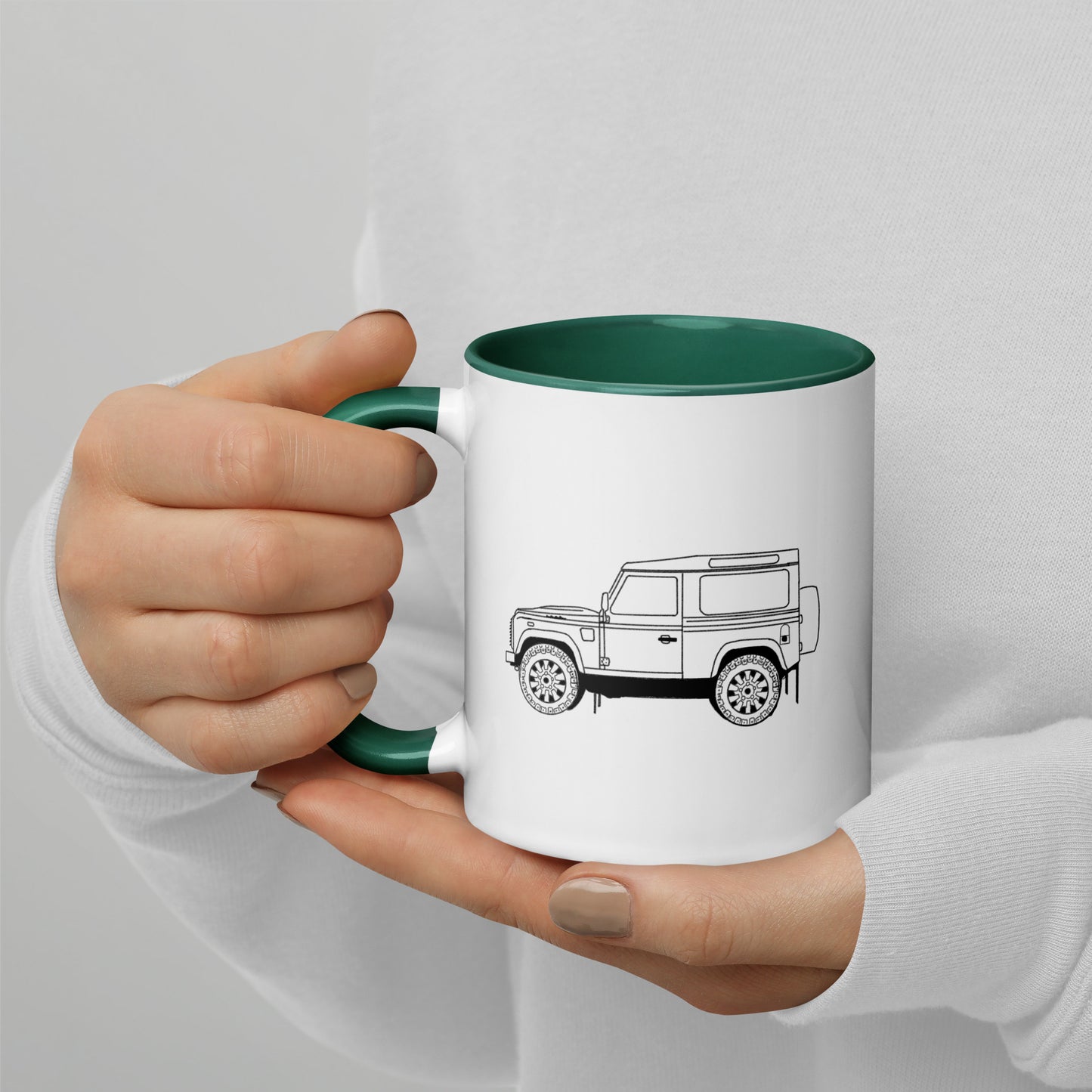 Land Rover Defender 90 - Mug with Color Inside