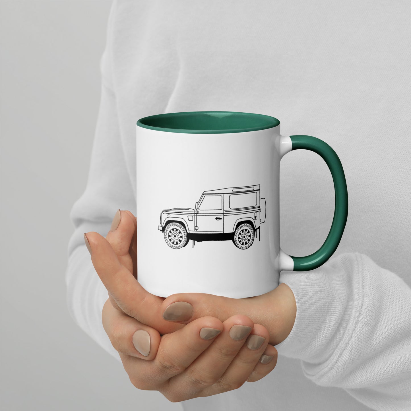 Land Rover Defender 90 - Mug with Color Inside