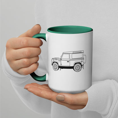 Land Rover Defender 90 - Mug with Color Inside