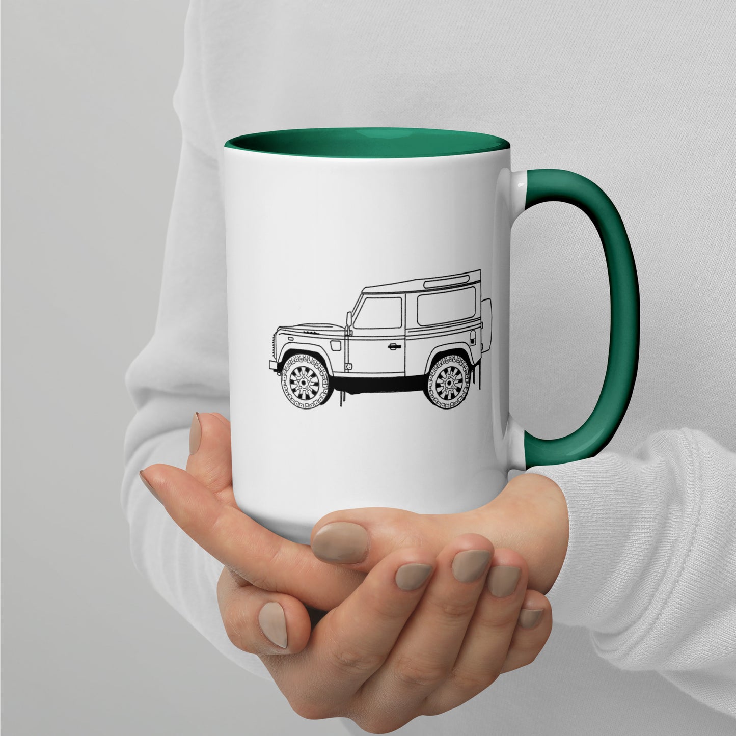 Land Rover Defender 90 - Mug with Color Inside