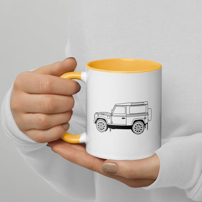 Land Rover Defender 90 - Mug with Color Inside