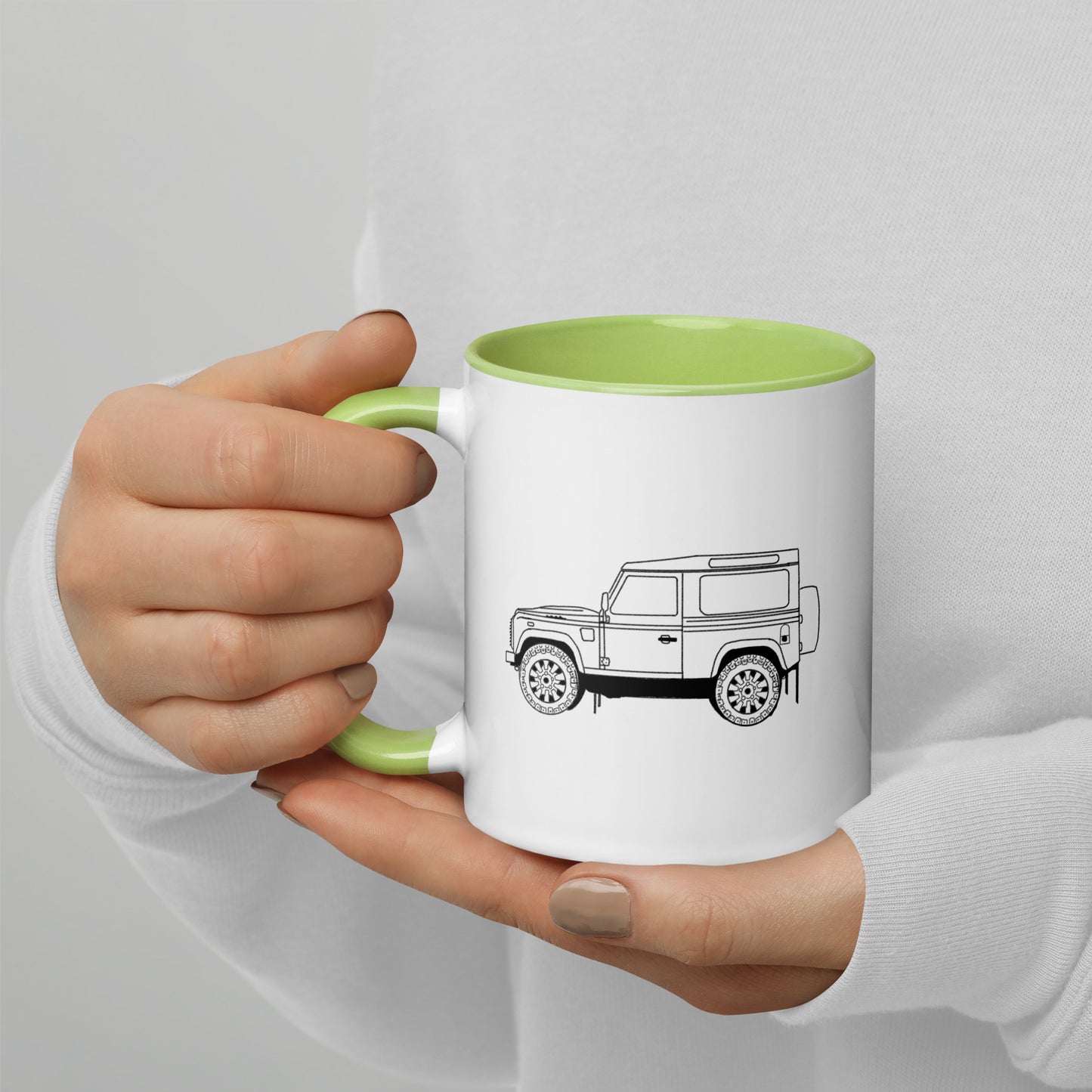 Land Rover Defender 90 - Mug with Color Inside