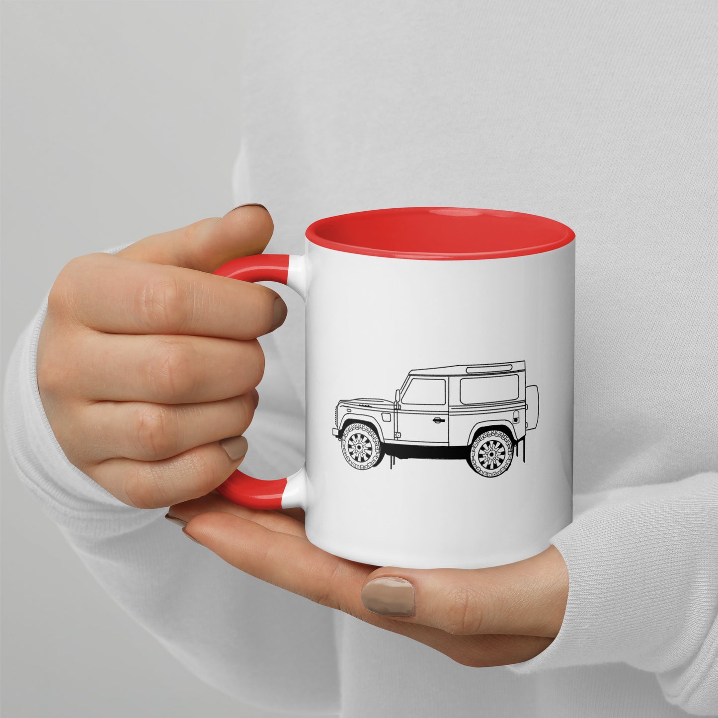 Land Rover Defender 90 - Mug with Color Inside