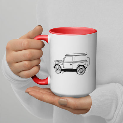 Land Rover Defender 90 - Mug with Color Inside