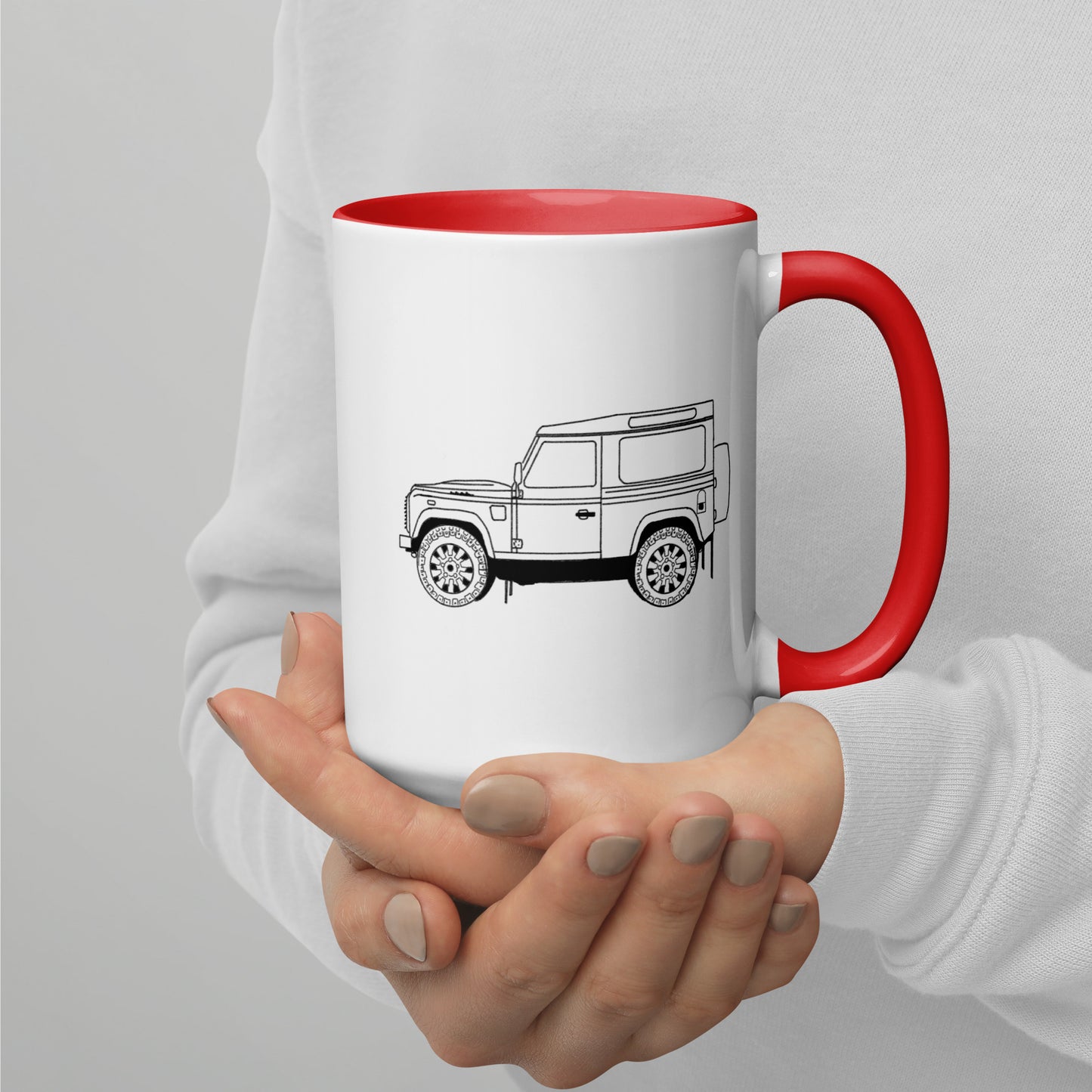 Land Rover Defender 90 - Mug with Color Inside