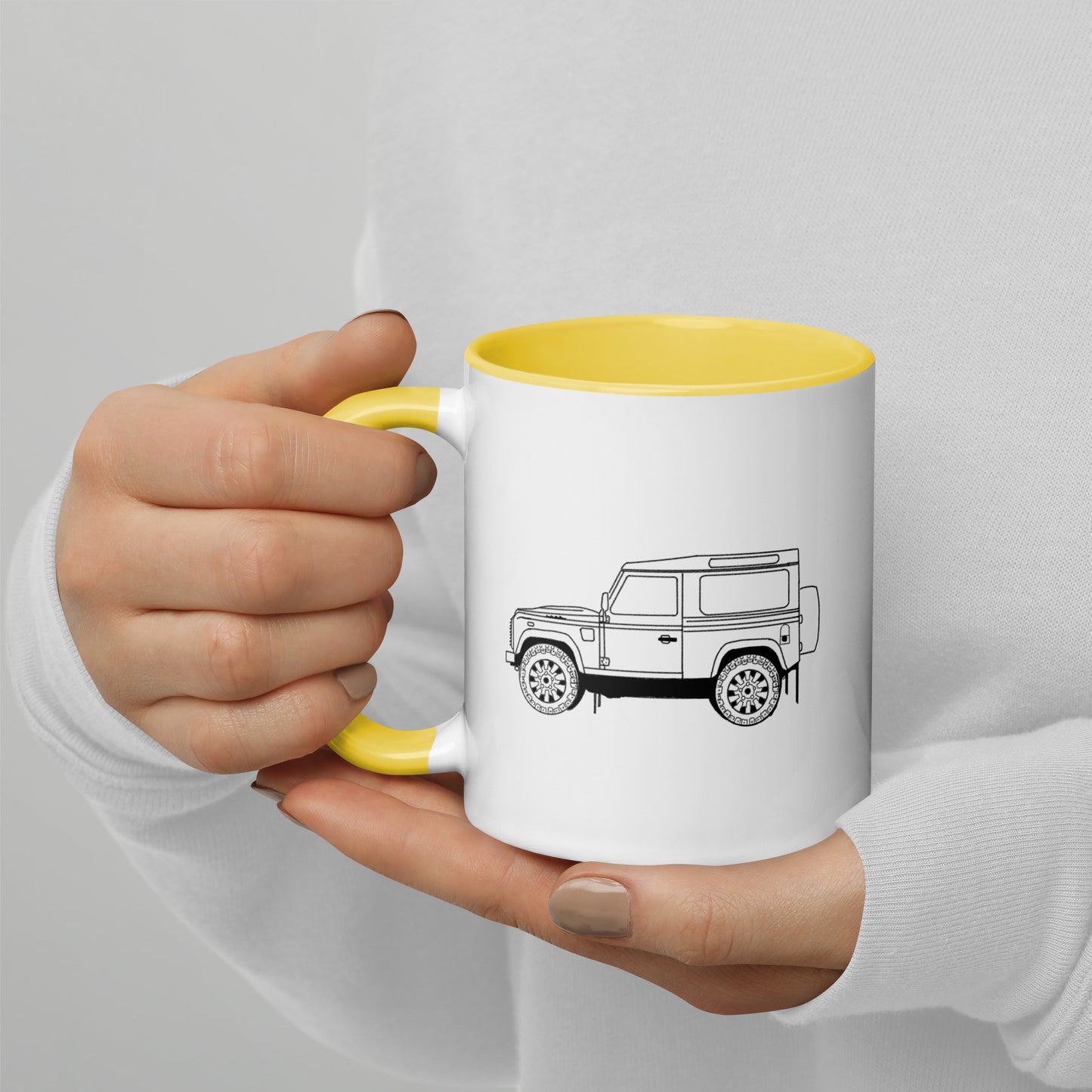 Land Rover Defender 90 - Mug with Color Inside