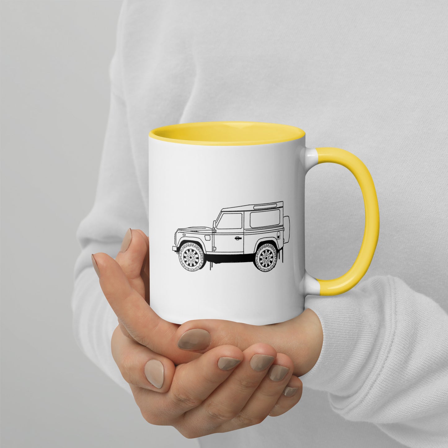 Land Rover Defender 90 - Mug with Color Inside